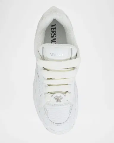 Versace Men's Biggie Basket Leather Sneakers | Thumbnail 5 Versace Men's Biggie Basket Leather Sneakers | Thumbnail 5