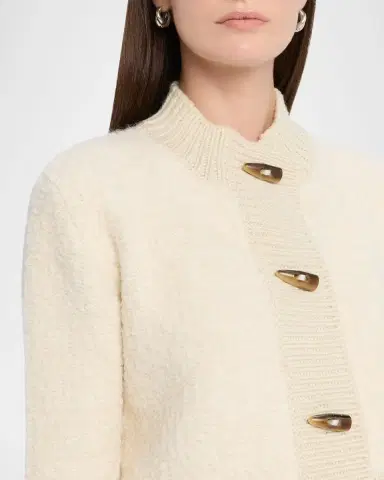 Golden Goose Journey Oxa Boucle Wool-Blend Cardigan | Thumbnail 5 Golden Goose Journey Oxa Boucle Wool-Blend Cardigan | Thumbnail 5