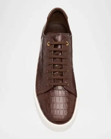 Stefano Ricci Men's Crocodile Leather Sneakers | Thumbnail 4 Stefano Ricci Men's Crocodile Leather Sneakers | Thumbnail 4