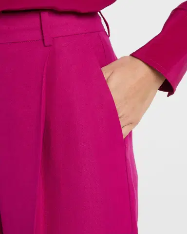 ARGENT Pleated High-Rise Twill Trousers | Thumbnail 4