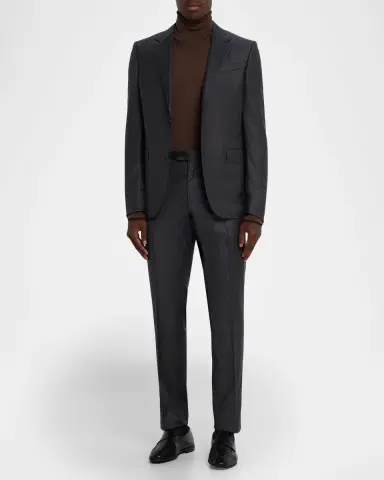 Zegna Men's Trofeo Wool Plaid Two-Piece Suit | Thumbnail 2 Zegna Men's Trofeo Wool Plaid Two-Piece Suit | Thumbnail 2