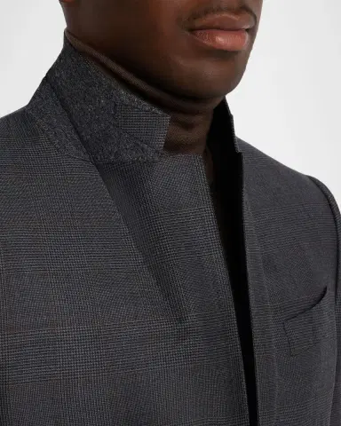 Zegna Men's Trofeo Wool Plaid Two-Piece Suit | Thumbnail 8 Zegna Men's Trofeo Wool Plaid Two-Piece Suit | Thumbnail 8