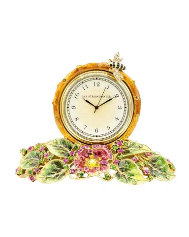 Jay Strongwater Mayfair Leaf and Bee Clock | Thumbnail 1