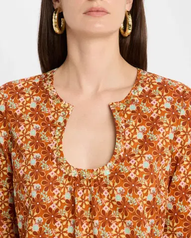 FIGUE Cortney Floral Flare-Sleeve Mini Dress | Thumbnail 5