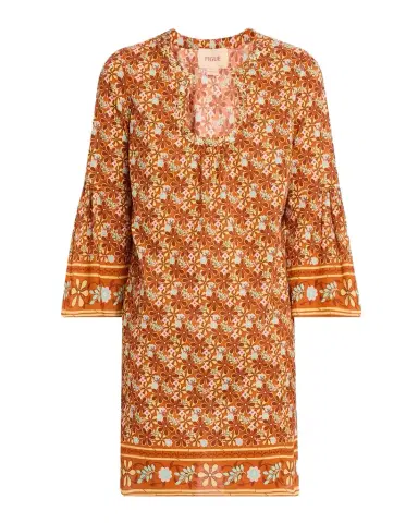 FIGUE Cortney Floral Flare-Sleeve Mini Dress | Thumbnail 1