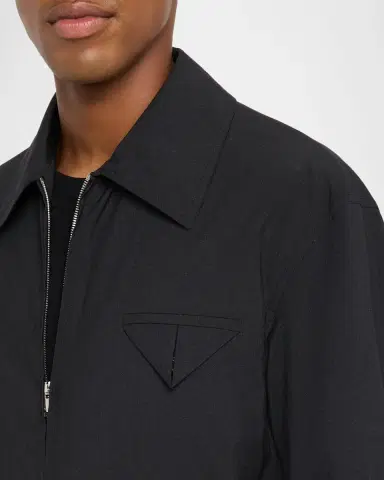 Bottega Veneta Men's Wool Triangle-Pocket Full-Zip Blouson | Thumbnail 5