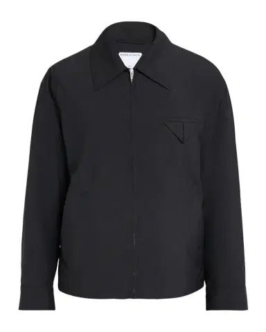 Bottega Veneta Men's Wool Triangle-Pocket Full-Zip Blouson | Thumbnail 1
