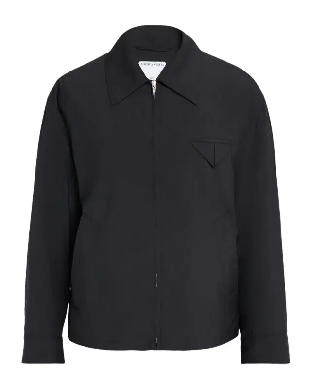Bottega Veneta Men 's Wool Triangle-Pocket Full-Zip Blouson