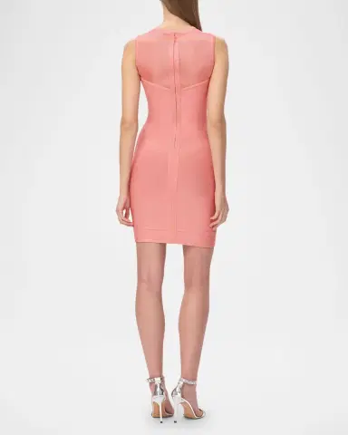 Hervé Léger The Helena Rib Knit Bodycon Mini Dress | Thumbnail 3