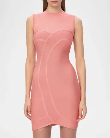 Hervé Léger The Helena Rib Knit Bodycon Mini Dress | Thumbnail 5