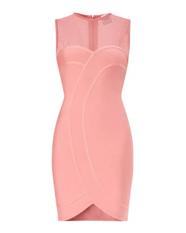 Herve Leger The Helena Rib Knit Bodycon Mini Dress