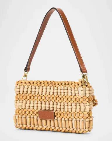 Staud Timmy Convertible Beaded Wood Shoulder Bag | Thumbnail 2 Staud Timmy Convertible Beaded Wood Shoulder Bag | Thumbnail 2