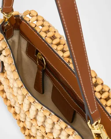 Staud Timmy Convertible Beaded Wood Shoulder Bag | Thumbnail 3 Staud Timmy Convertible Beaded Wood Shoulder Bag | Thumbnail 3