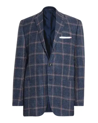 Kiton Men's Cashmere, Wool and Silk Washed Windowpane Sport Coat | Thumbnail 1
