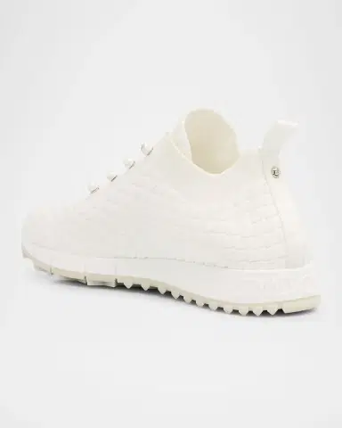 Jimmy Choo Veles Cotton Knit Pearly Stud Sneakers | Thumbnail 4