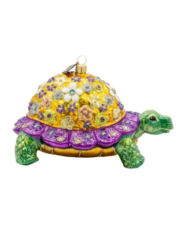 Jay Strongwater Floral Terrapin Christmas Ornament | Thumbnail 1
