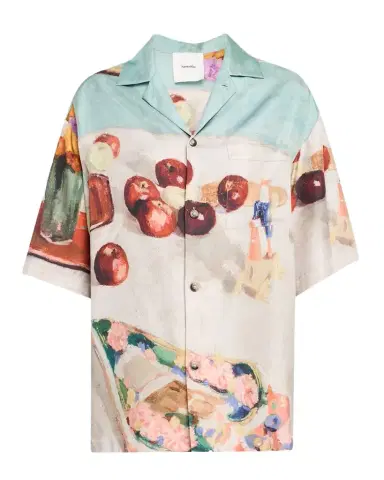 Nanushka Caspian Button-Front Silk Twill Shirt | Thumbnail 1 Nanushka Caspian Button-Front Silk Twill Shirt | Thumbnail 1