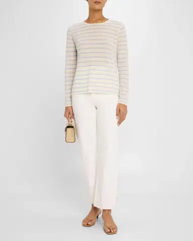 MAJESTIC FILATURES Striped Machine-Washable Cashmere Sweater | Thumbnail 2 MAJESTIC FILATURES Striped Machine-Washable Cashmere Sweater | Thumbnail 2