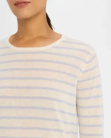 MAJESTIC FILATURES Striped Machine-Washable Cashmere Sweater | Thumbnail 5 MAJESTIC FILATURES Striped Machine-Washable Cashmere Sweater | Thumbnail 5
