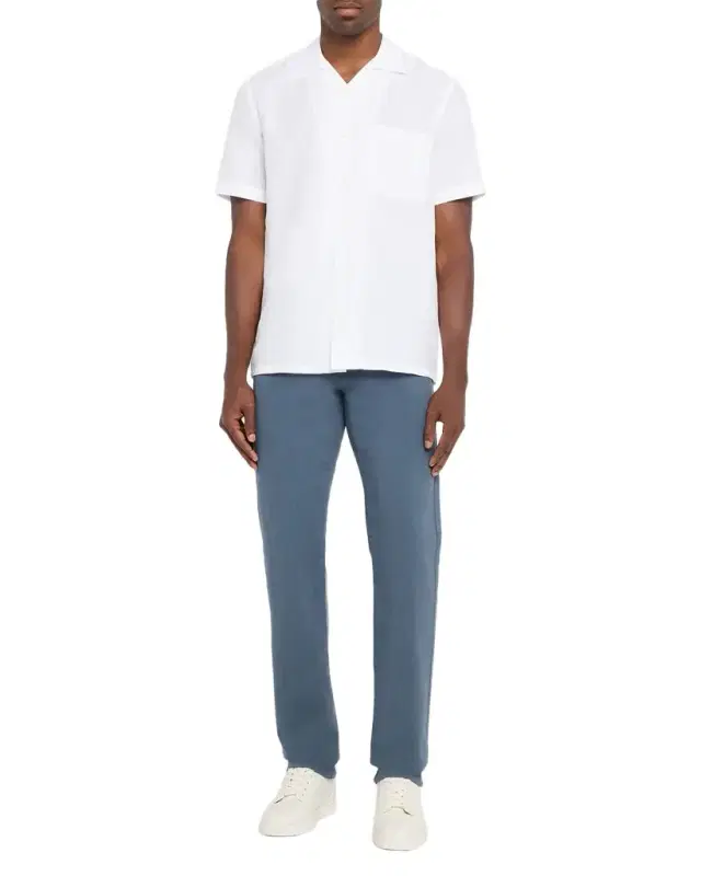 Men 's Linen and Cotton Pocket Camp Shirt