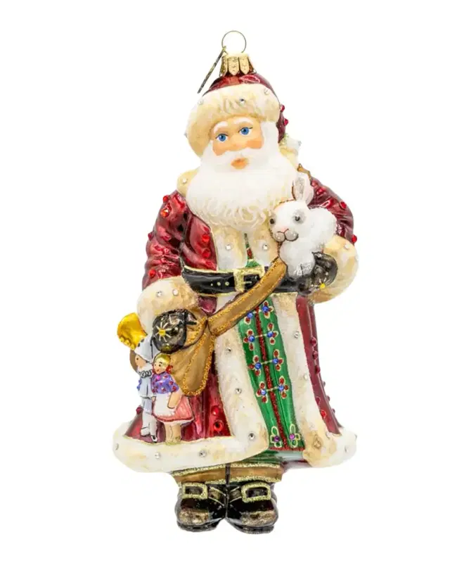 Santa 's Arm Full Of Gifts Christmas Ornament