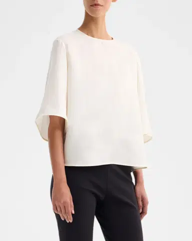 RÓHE Buttoned Silk Top | Thumbnail 4