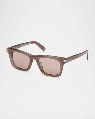 Zegna Men's Acetate Square Sunglasses | Thumbnail 2 Zegna Men's Acetate Square Sunglasses | Thumbnail 2