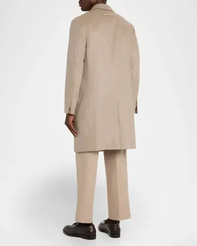 ZEGNA Men 's Oasi Cashmere Notch-Lapel Overcoat | Thumbnail 2