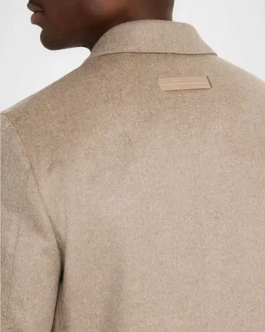 ZEGNA Men 's Oasi Cashmere Notch-Lapel Overcoat | Thumbnail 4