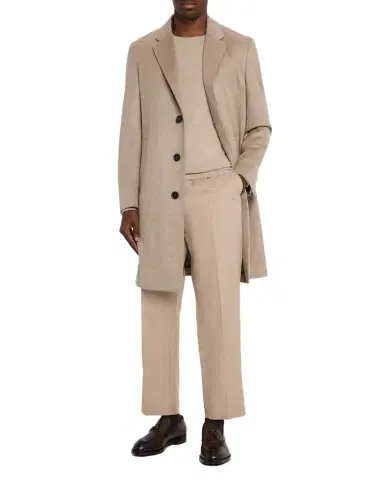 ZEGNA Men 's Oasi Cashmere Notch-Lapel Overcoat | Thumbnail 1