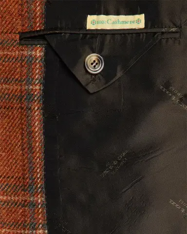 Kiton Men's Cashmere Glen Plaid Sport Coat | Thumbnail 6 Kiton Men's Cashmere Glen Plaid Sport Coat | Thumbnail 6