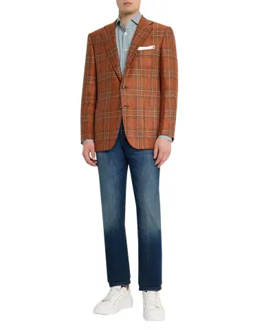 Kiton Men's Cashmere Glen Plaid Sport Coat | Thumbnail 1 Kiton Men's Cashmere Glen Plaid Sport Coat | Thumbnail 1