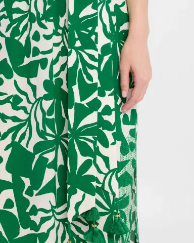 FIGUE Thandie Short-Sleeve Belted Midi Kaftan Dress | Thumbnail 5