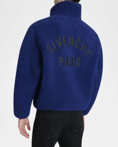 Givenchy Men 's Logo Fleece Jacket | Thumbnail 3