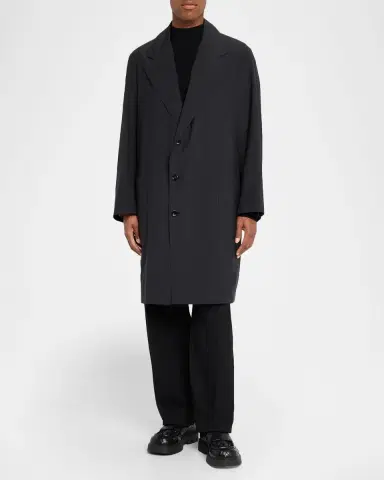 Bottega Veneta Men's Superfine Wool Overcoat | Thumbnail 2 Bottega Veneta Men's Superfine Wool Overcoat | Thumbnail 2