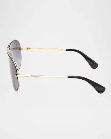 Max Mara Miller-2 Metal Aviator Sunglasses | Thumbnail 4 Max Mara Miller-2 Metal Aviator Sunglasses | Thumbnail 4