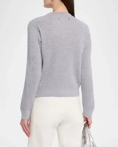 Golden Goose Journey Crewneck Crystal Embellished Sweater | Thumbnail 3 Golden Goose Journey Crewneck Crystal Embellished Sweater | Thumbnail 3