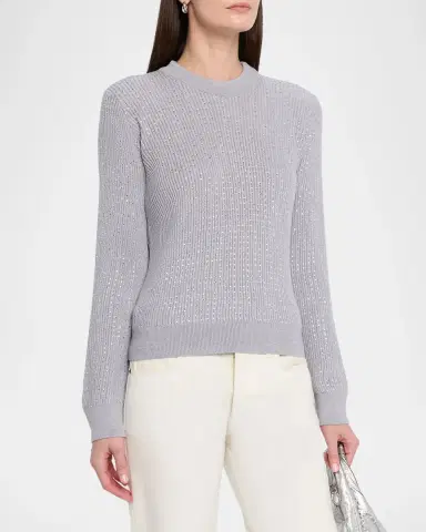Golden Goose Journey Crewneck Crystal Embellished Sweater | Thumbnail 4 Golden Goose Journey Crewneck Crystal Embellished Sweater | Thumbnail 4