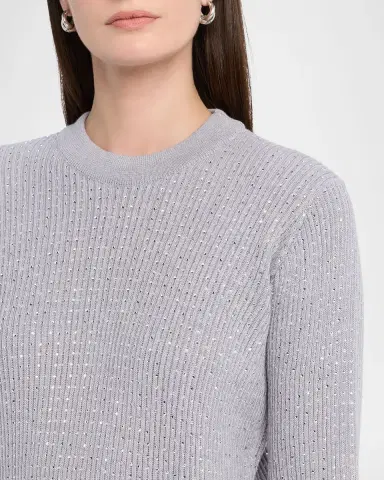 Golden Goose Journey Crewneck Crystal Embellished Sweater | Thumbnail 5 Golden Goose Journey Crewneck Crystal Embellished Sweater | Thumbnail 5