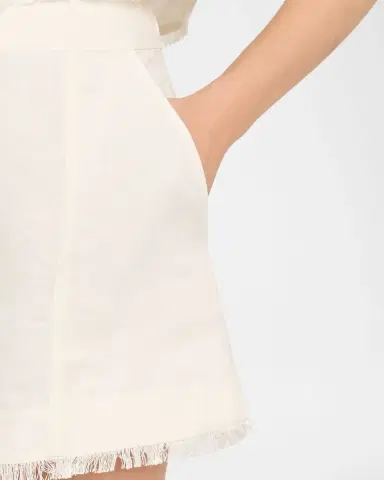 Simkhai Dax Fringe Linen-Blend Shorts | Thumbnail 5