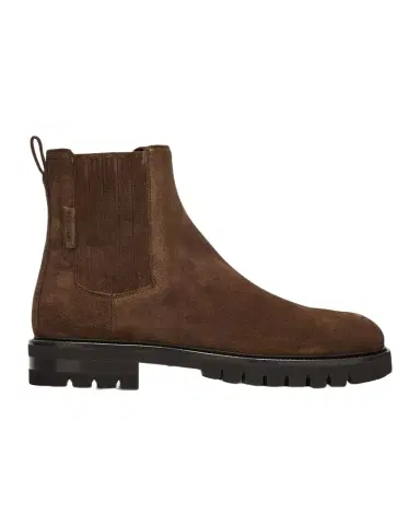 Ferragamo Men's Asphalt Suede Chelsea Boots | Thumbnail 1 Ferragamo Men's Asphalt Suede Chelsea Boots | Thumbnail 1