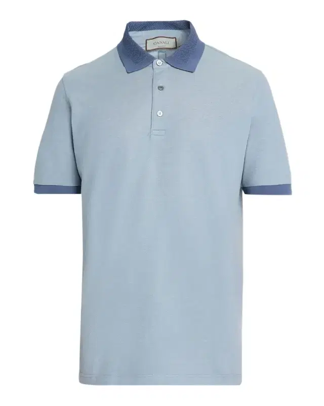 Men 's Contrast-Trim Cotton Pique Polo Shirt
