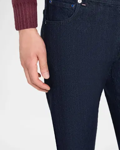 Kiton Men's Dark Wash Straight-Fit Jeans | Thumbnail 4 Kiton Men's Dark Wash Straight-Fit Jeans | Thumbnail 4