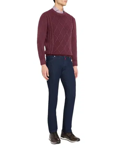 Kiton Men's Dark Wash Straight-Fit Jeans | Thumbnail 1 Kiton Men's Dark Wash Straight-Fit Jeans | Thumbnail 1