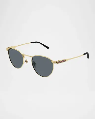 Gucci Men's GG1875S Metal Round Sunglasses | Thumbnail 2