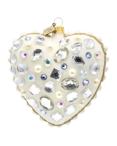 Jay Strongwater Bejeweled Opal Heart Christmas Ornament | Thumbnail 1