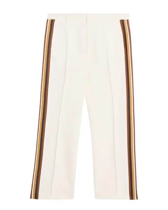 Men 's Viscose Stripe Flat-Front Trousers