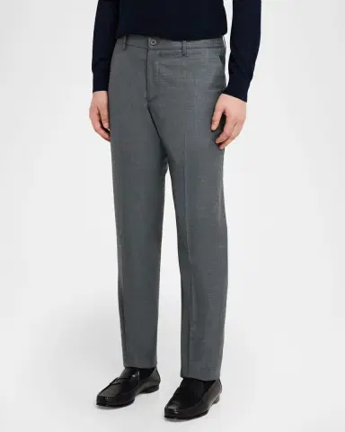 Stefano Ricci Men's Wool Straight Leg Flat-Front Pants | Thumbnail 3 Stefano Ricci Men's Wool Straight Leg Flat-Front Pants | Thumbnail 3