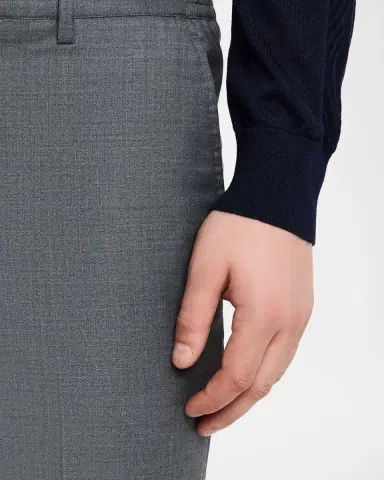 Stefano Ricci Men's Wool Straight Leg Flat-Front Pants | Thumbnail 4 Stefano Ricci Men's Wool Straight Leg Flat-Front Pants | Thumbnail 4