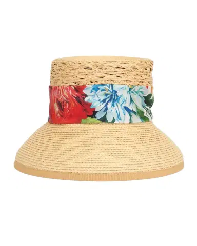 Dolce & Gabbana Raffia Bucket Hat With Silk Scarf | Thumbnail 1